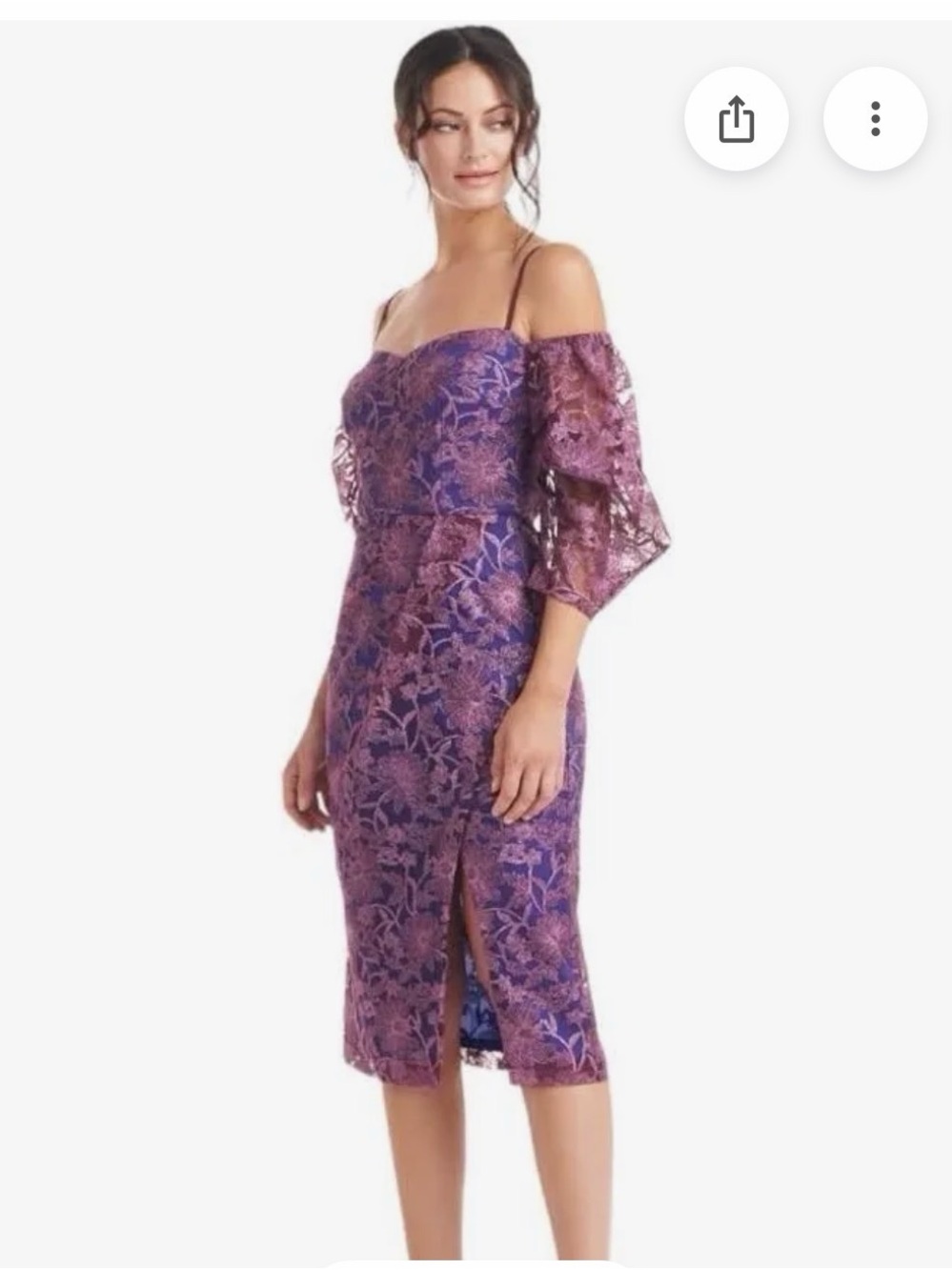 JS Collection Demi Off Shoulder Midi Dress